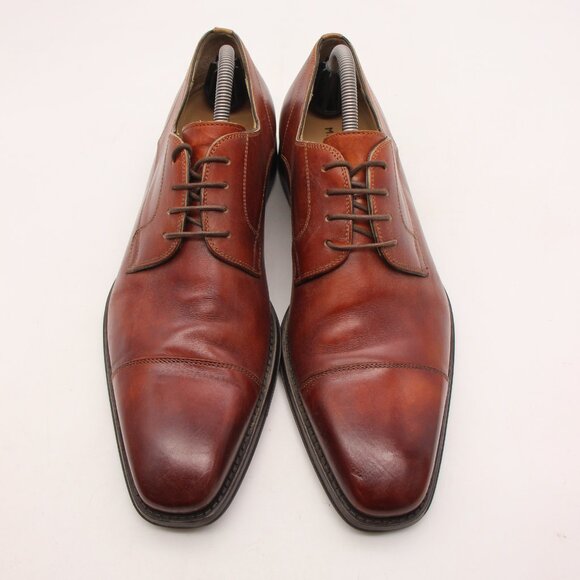 Magnanni Samson Cap Toe Derby Dress Shoes Men\'s Size 9 M Brown Leather 23475 main image 12